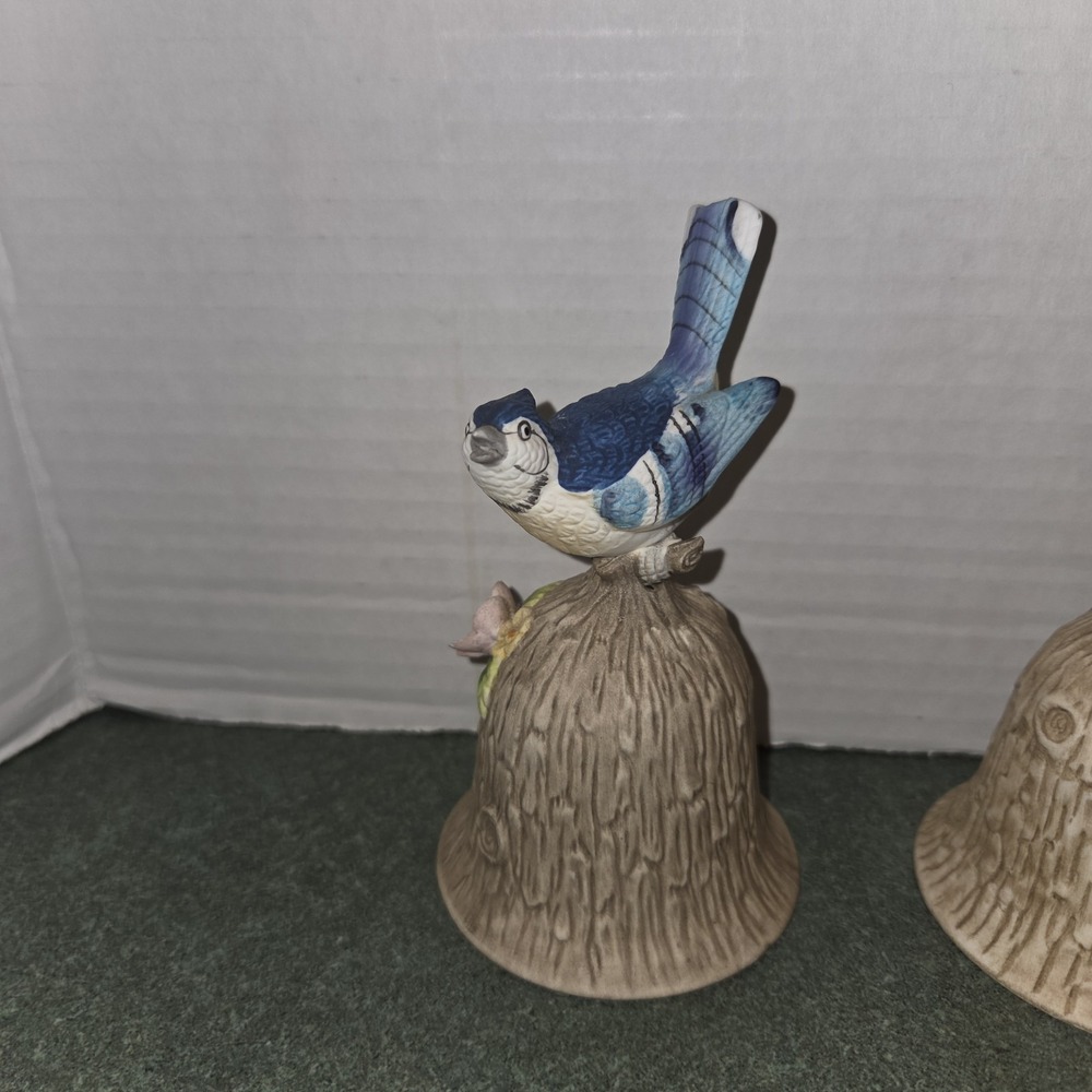 Lot of 3 Towle Bird Bells  Owl, GoldFinch, Bluejay Fine Bone China - Picture 6 of 16